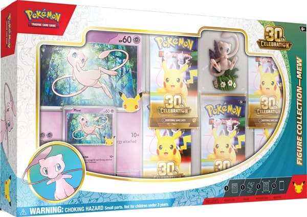 Pokemon ex Box: Mega Evolution: 30th Celebration - Figure Collection: Mew (5 Boosters)