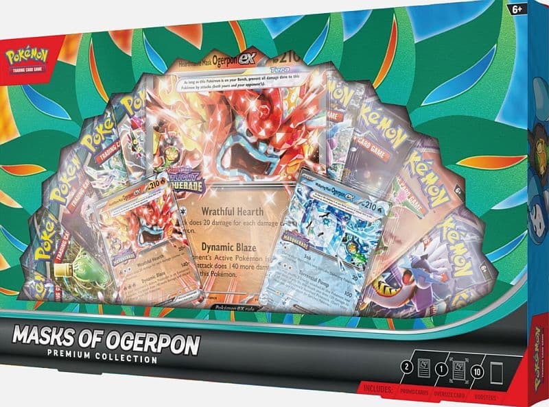 Pokemon ex Box: Masks of Ogerpon Premium Collection (2025) (10 Boosters)