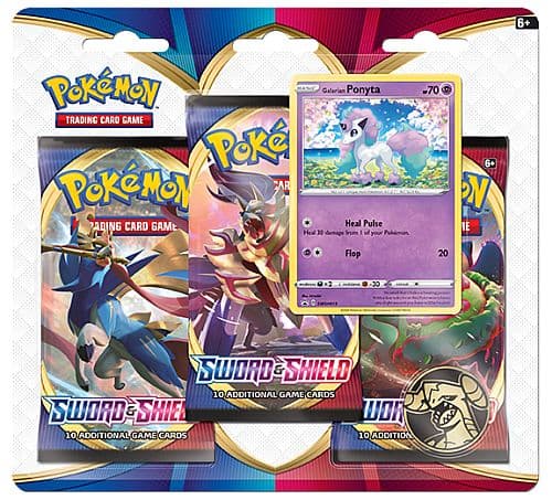 Pokemon Sword & Shield Base 3-Pack Blister Galarian Ponyta