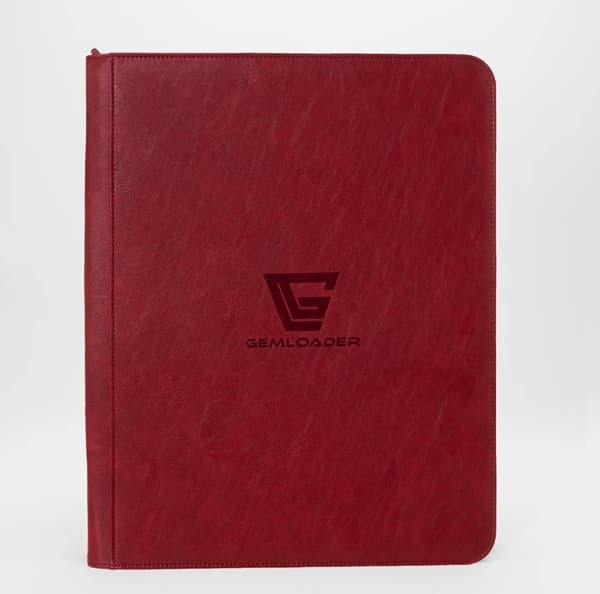Mappe - Gemloader - Premium 9-Pocket Toploader Binder: Red (Holder 216 kort)