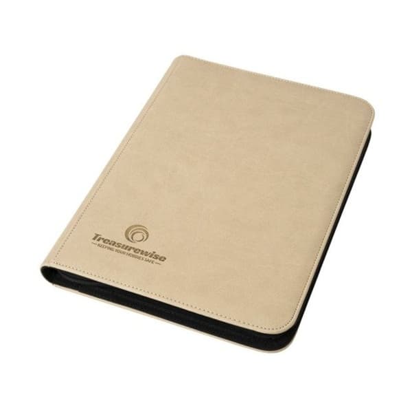 TreasureWise - WiseGuard: Zippered 9-Pocket Binder (Holder 360 Kort) - White