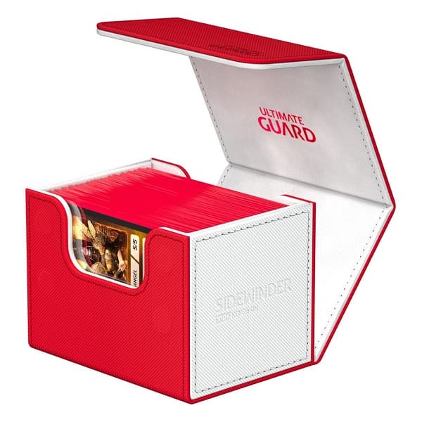 Ultimate Guard Sidewinder Deck Case (Deck Box) 100+ Standard Size XenoSkin Synergy Red/White