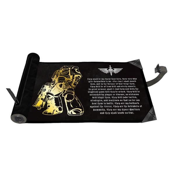 Dice Bag/Rolling Mat - Warhammer 40,000 (40k): Dice Scroll (Premium Foil) - Space Marines (Adeptus Astartes) - Ultra Pro #16435