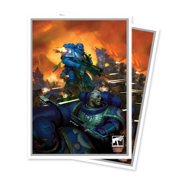 105 Lommer! Warhammer 40,000 (40k): Space Marines (Adeptus Astartes) - Apex Matte Deck Protector Sleeves - Ultra Pro #16439
