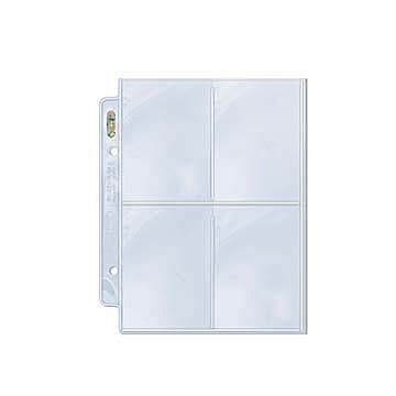 Ultra Pro Mini Mappelommer til Ringbind/2 Huller - Plads til 4 kort på hver side. 100 stk. #81425/214D