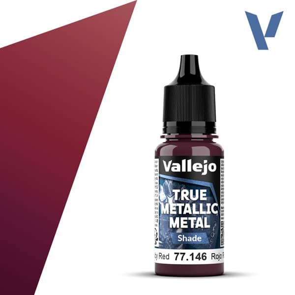 Vallejo Maling - True Metallic Metal: Shade - Ruby Red - 18ml