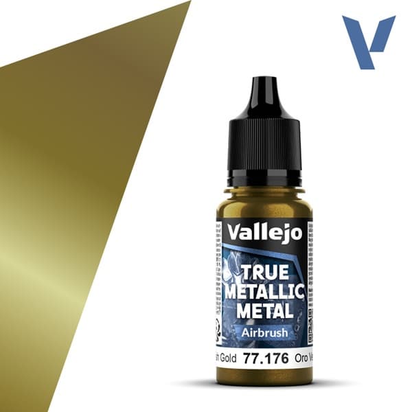 Vallejo Maling - True Metallic Metal: Airbrush - Greenish Gold - 18ml
