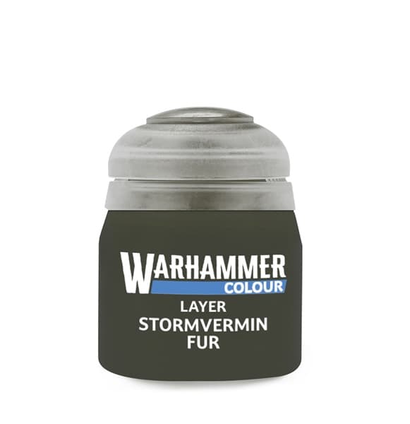 Layer: Stormvermin Fur - Grå Maling - (Charadon Granite) - 9918995135306