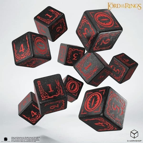 Dice - Terningesæt - 10 Terninger - 6 sidet (D6) - The Lord of the Rings: Mordor