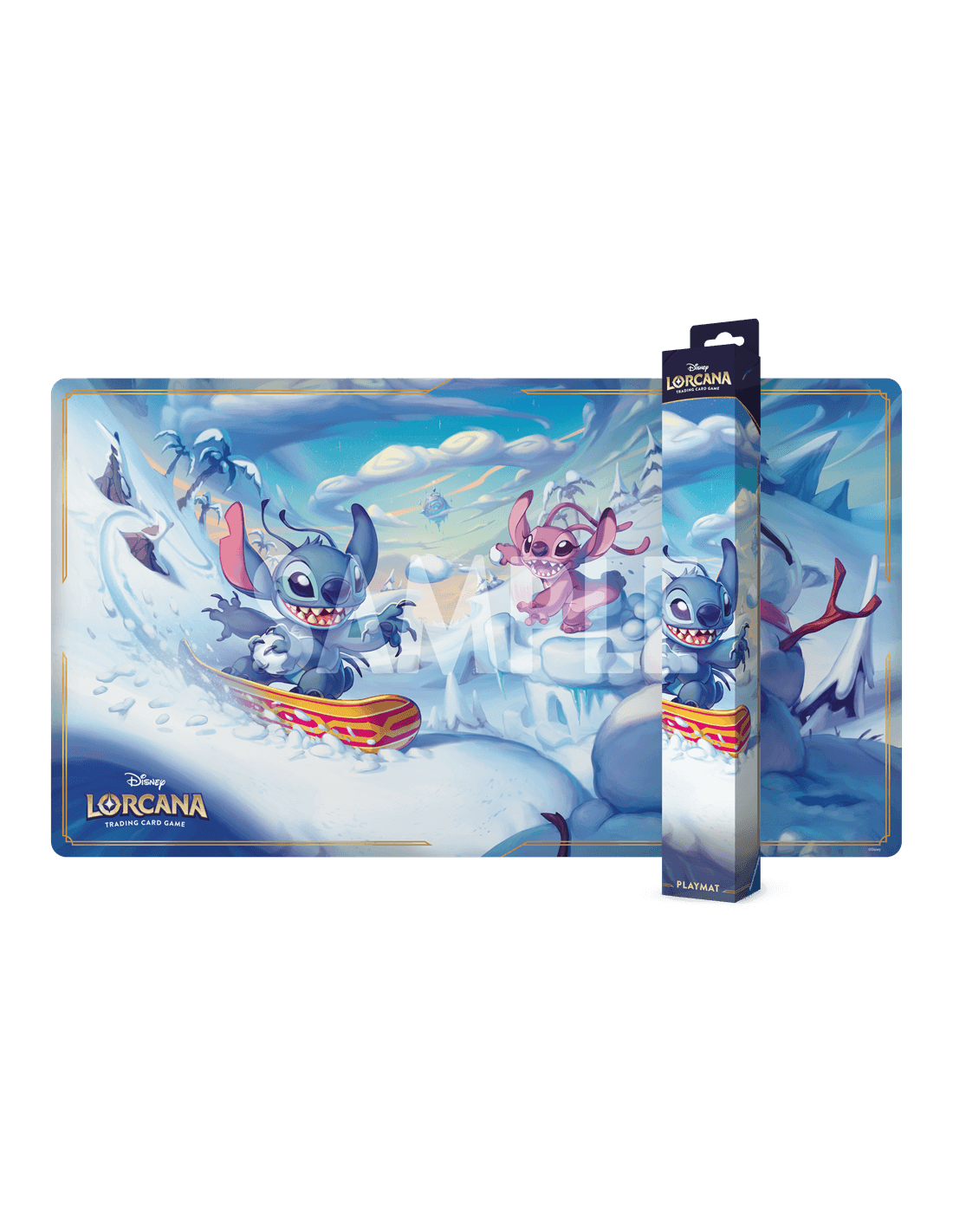 Stitch and Angel in Winterspell Playmat - Hyperica City - Disney Lorcana TCG