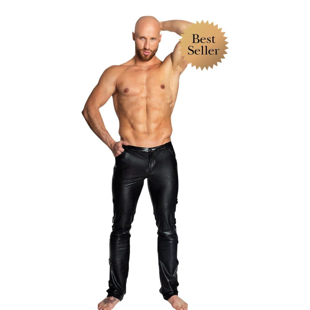 Noir Handmade - Lange Bukser Med Wetlook - 6XL