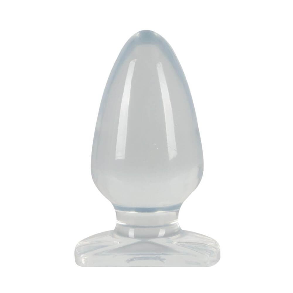 Crystal Clear - Gennemsigtig buttplug stor